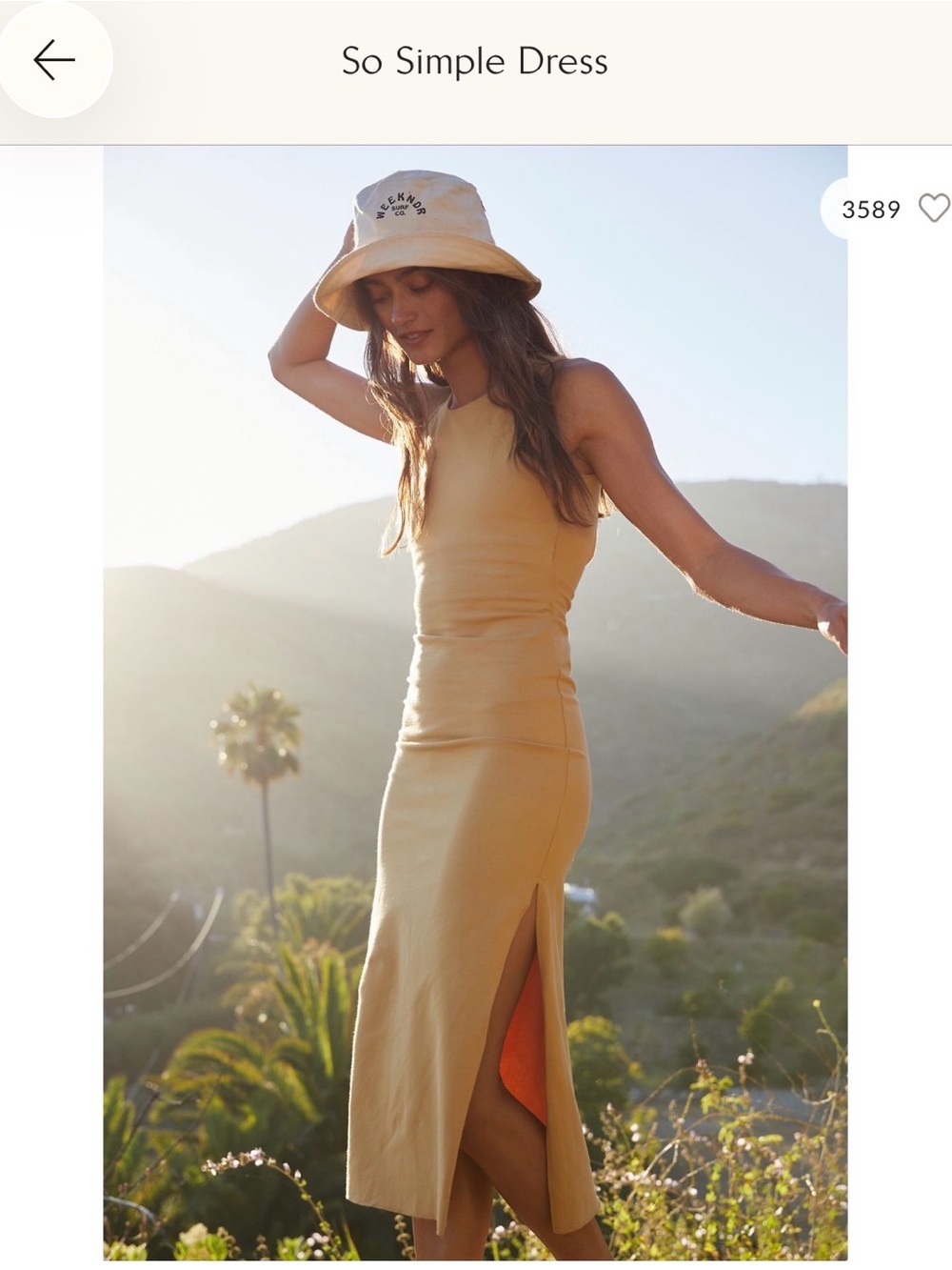 FP Movement by Free People So Simple Midi Dress in Mustard Yellow